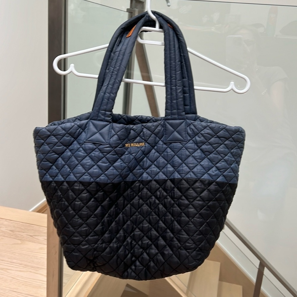 MZ Wallace medium metro tote- navy and black colour block. Excellent condition.